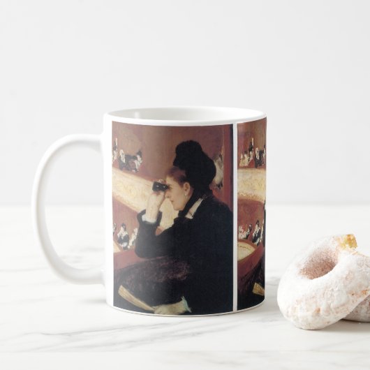 Mug L'Opéra de Mary Cassatt, Impressionnisme Vintage (Avec donut)