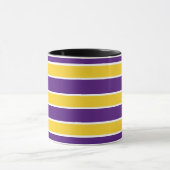 Mug L'or/bandes blanches pourpres, rayures, ajoutent (Centre)