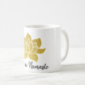 Mug L'or Lotus de *~* respirent le blanc d'or de (Devant droit)