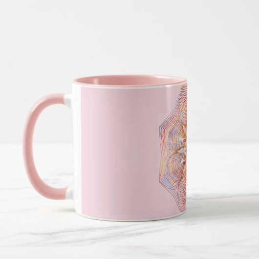Mug L'or rose des textes faits sur commande/mandala (Gauche)