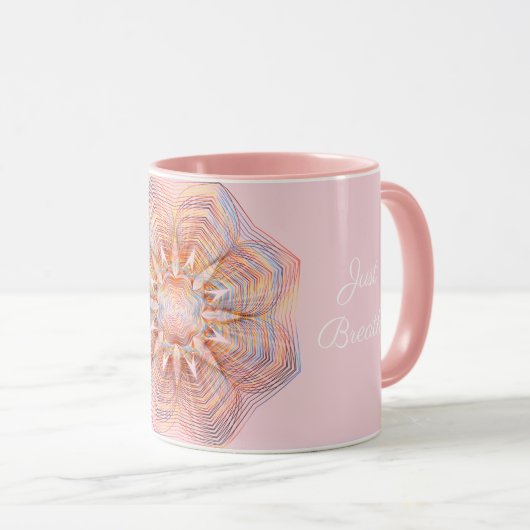 Mug L'or rose des textes faits sur commande/mandala (Devant droit)