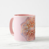 Mug L'or rose des textes faits sur commande/mandala (Devant gauche)
