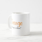 Mug L'orange amusant est ma couleur disant (Devant gauche)