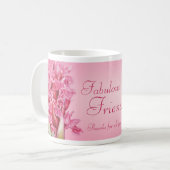 Mug L'orchidée de rose "d'ami fabuleux" remercie la (Devant gauche)