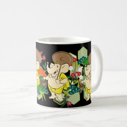 Mug Lord Ganesh Eléphant spirituel pour bonne chance (Devant droit)