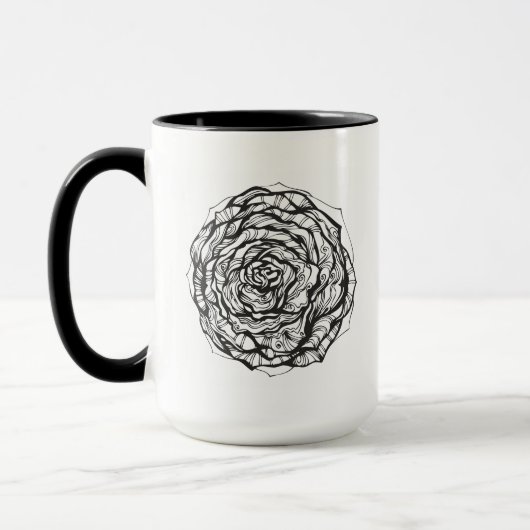 Mug L'Ornamental abstrait s'est levé (Gauche)