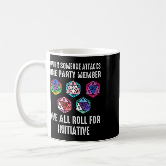 Mug Lorsqu'Une Personne Attaque Un Membre D20 Dice Lgb (Gauche)
