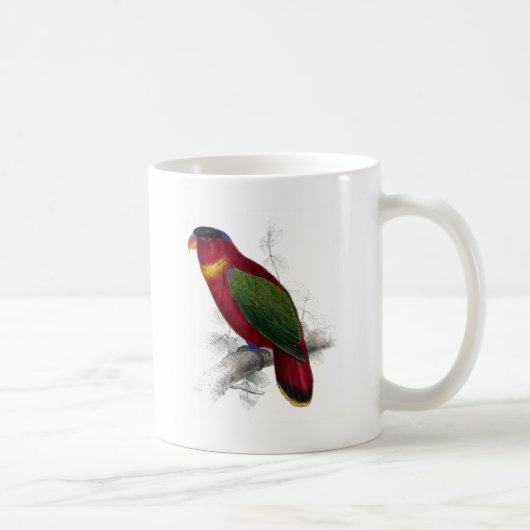 Mug Lory Noir-Couvert par Edward Lear (Droite)