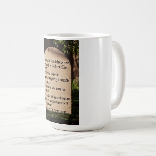 Mug Los 10 mandamientos (Devant droit)