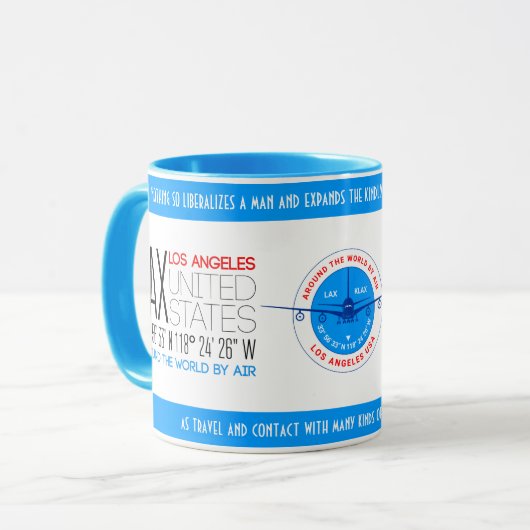 Mug Los Angeles, États-Unis élégant (Devant gauche)