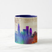 Mug Los Angeles, horizon de ville d'aquarelle de CA | (Centre)