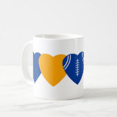 Mug Los Angeles Rams Football Heart Design (Devant gauche)