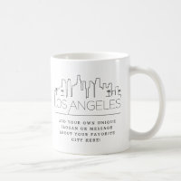 Los Angeles | Stylisé City Skyline Custom Slogan
