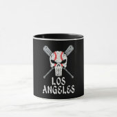 Mug Los Angeles Varsity Style Baseball Skull Cadeau (Centre)