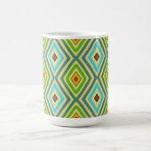 Mug Losange Diamant Vert Bleu Géométrique (Centre)