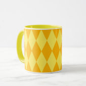 Mug Losanges damier jaune clair et foncé (Devant gauche)