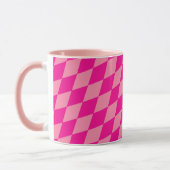Mug Losanges Damier Rose Clair et Foncé Harlequin (Gauche)