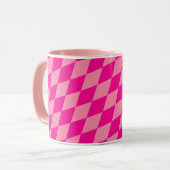 Mug Losanges Damier Rose Clair et Foncé Harlequin (Devant gauche)
