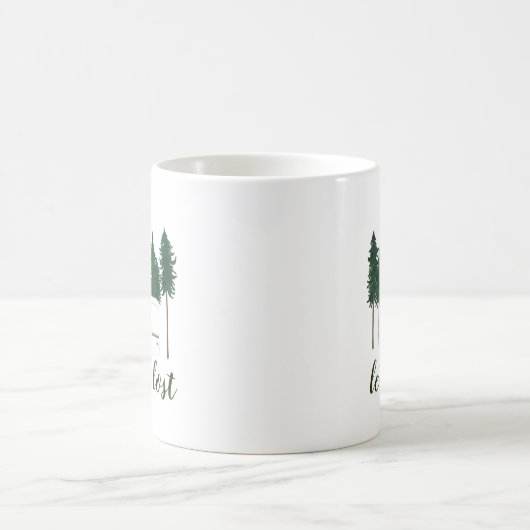 Mug Lost Van Camper RV Trees Forest (Centre)