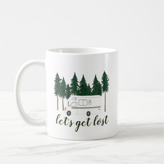 Mug Lost Van Camper RV Trees Forest (Gauche)