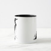 Mug Lot de dessin en ligne noire et blanche (Centre)