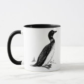 Mug Lot de dessin en ligne noire et blanche (Gauche)