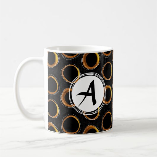 Mug Lot Éclipsez Mid-Century Modern Black et Gold (Gauche)