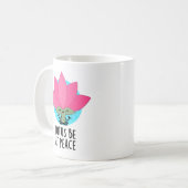 Mug Lotus Be En Paix Amusant Plante Pun (Devant gauche)