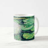 Mug Lotus blanc et nénuphars (Devant droit)