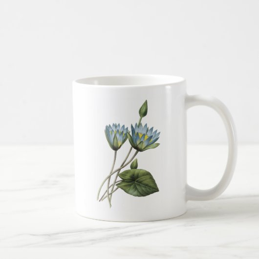 Mug lotus bleu (caerulea de Nymphaea) par Redouté (Droite)