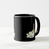 Mug Lotus & Deepas blancs (Devant droit)