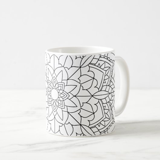 Mug Lotus Flower Mandala (Devant droit)