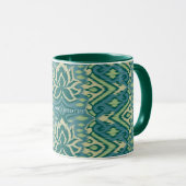 Mug Lotus Ikat Motif - Le Lotus Blanc (Devant droit)