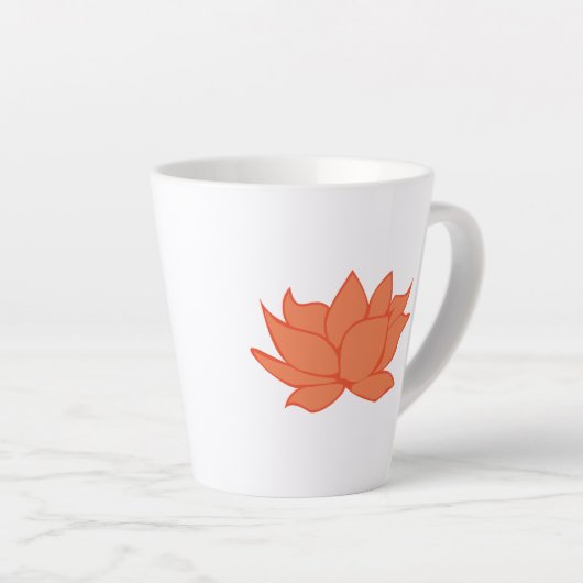 Mug Lotus Latte Orange (Angle droit)