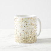 Mug Lotus Mandala avec Gold Stars Parties scintillant (Devant droit)