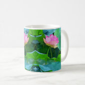 Mug Lotus rose pastel Abstrait (Devant droit)