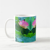 Mug Lotus rose pastel Abstrait (Gauche)
