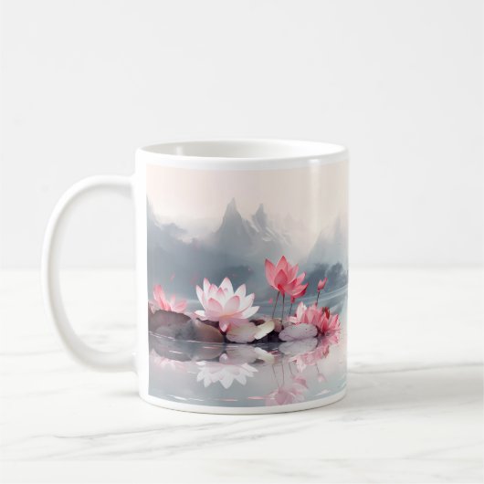 Mug Lotus Rouge Sur Votre Musique (Gauche)