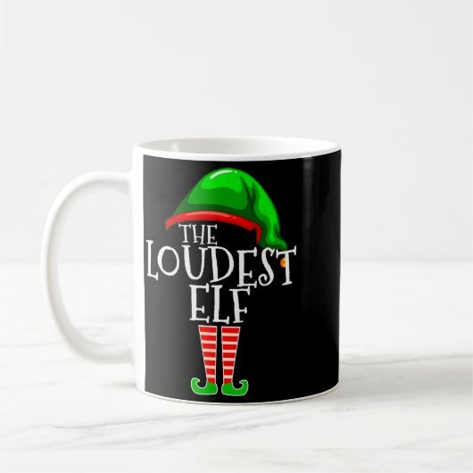 Mug Loudest Elf Group Matching Family Christmas Loud F (Gauche)