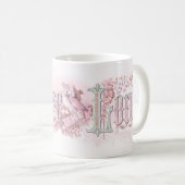 Mug "Louez Le Seigneur" pastel rose et vert (Devant droit)