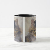 Mug Louis Wain Chat en Fleurs avec une maison à l'arri (Centre)