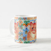 Mug Louis Wain mignon chat avec motifs abstraits derri (Devant gauche)