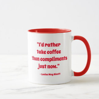 Mug Louisa May Alcott Coffee Quote (logo Carré)