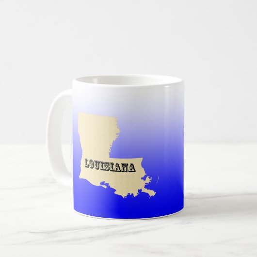 Mug - Louisiana State Map avec la ville (Devant gauche)