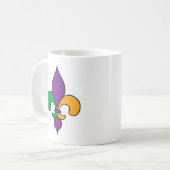 Mug Louisiane Mardi Gras Fleur de Lis (Devant gauche)