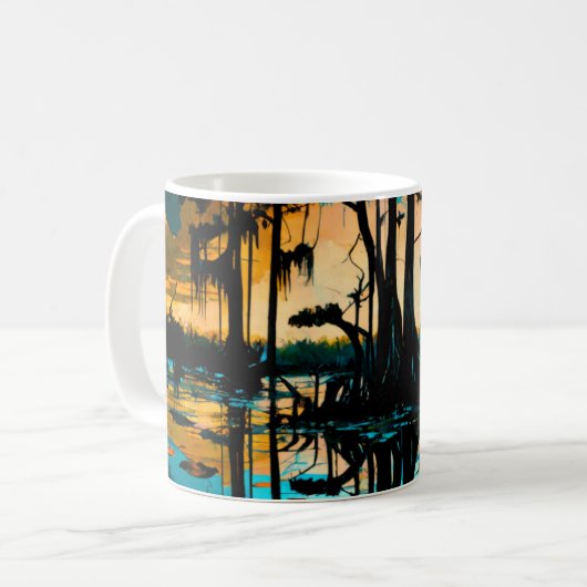 Mug Louisiane peinture marécage (Devant gauche)