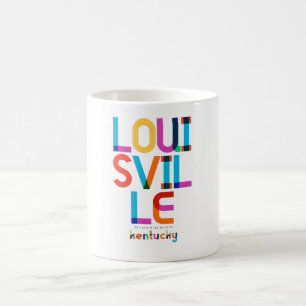 Mug Louisville Kentucky Mid Century, Pop Art,