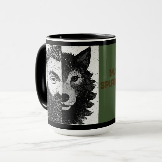 Mug Loup Accessible : Demi-Loup (Édition Foi) (Devant gauche)