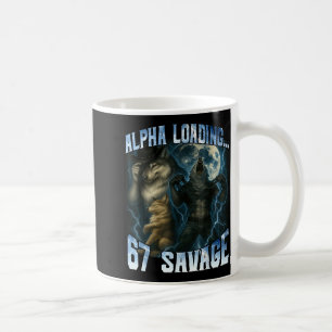 Mug Loup Alpha Chargement 67 Pour Cent Sauvage Drôles