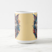 Mug Loup avec des éléments géométriques et des couleur (Centre)